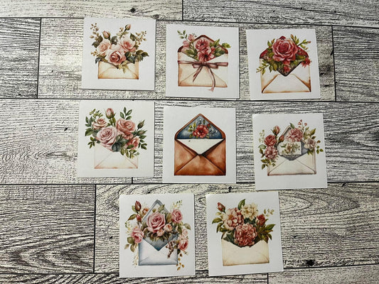 Envelopes and Flowers Stickers
